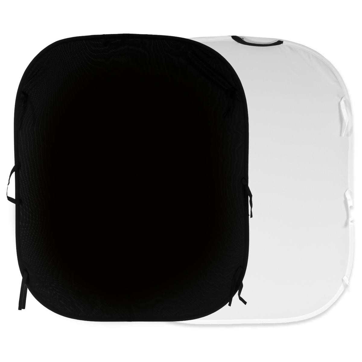 Manfrotto 5×6′ Collapsible Reversible Background, Black/White