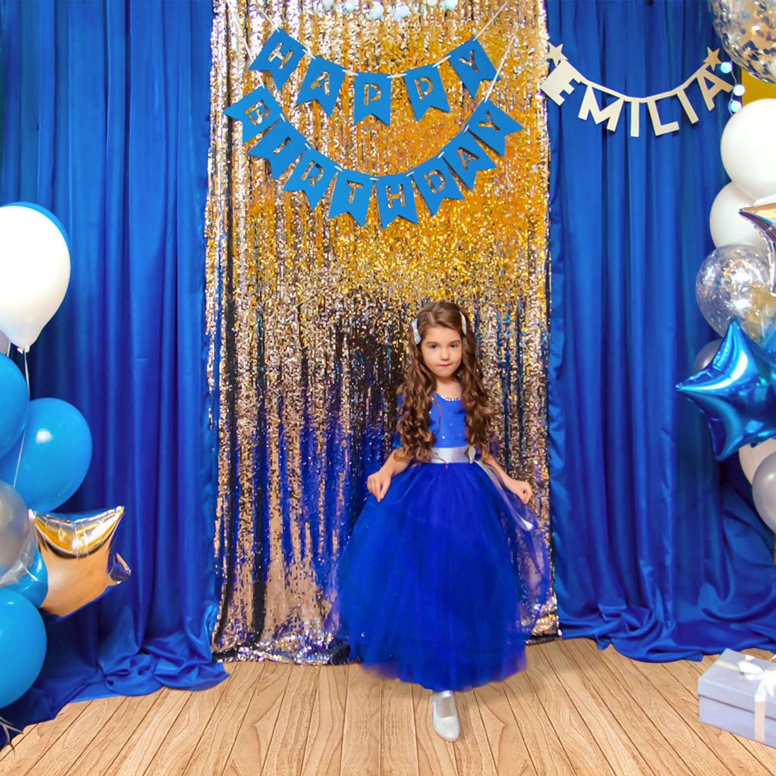 10x10FT Royal Blue Backdrop Curtains for Parties – Blue Party Backdrops for B…