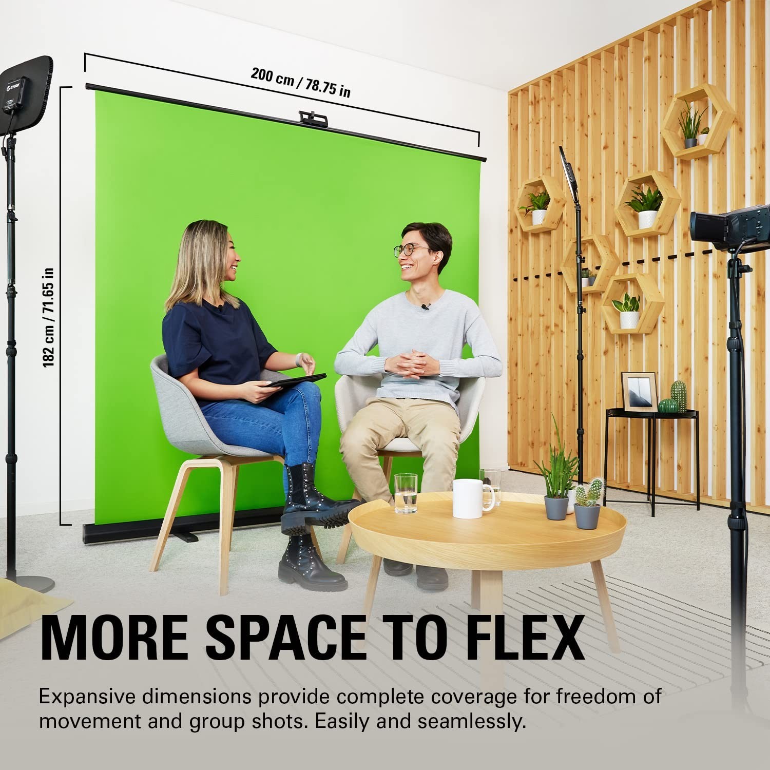 Elgato Green Screen XL – 79×72″ Chroma Key Background Removal for Streaming