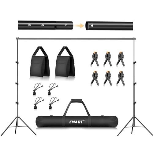 Photo Backdrop Stand kit, 8.5 x 10 ft Back Drop Adjustable Frame for 8.5x10ft