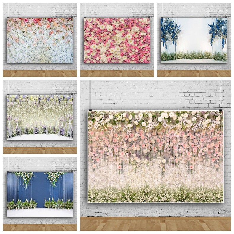 Floral Photography Background Rose Backdrop for Wedding Party Festival Decor