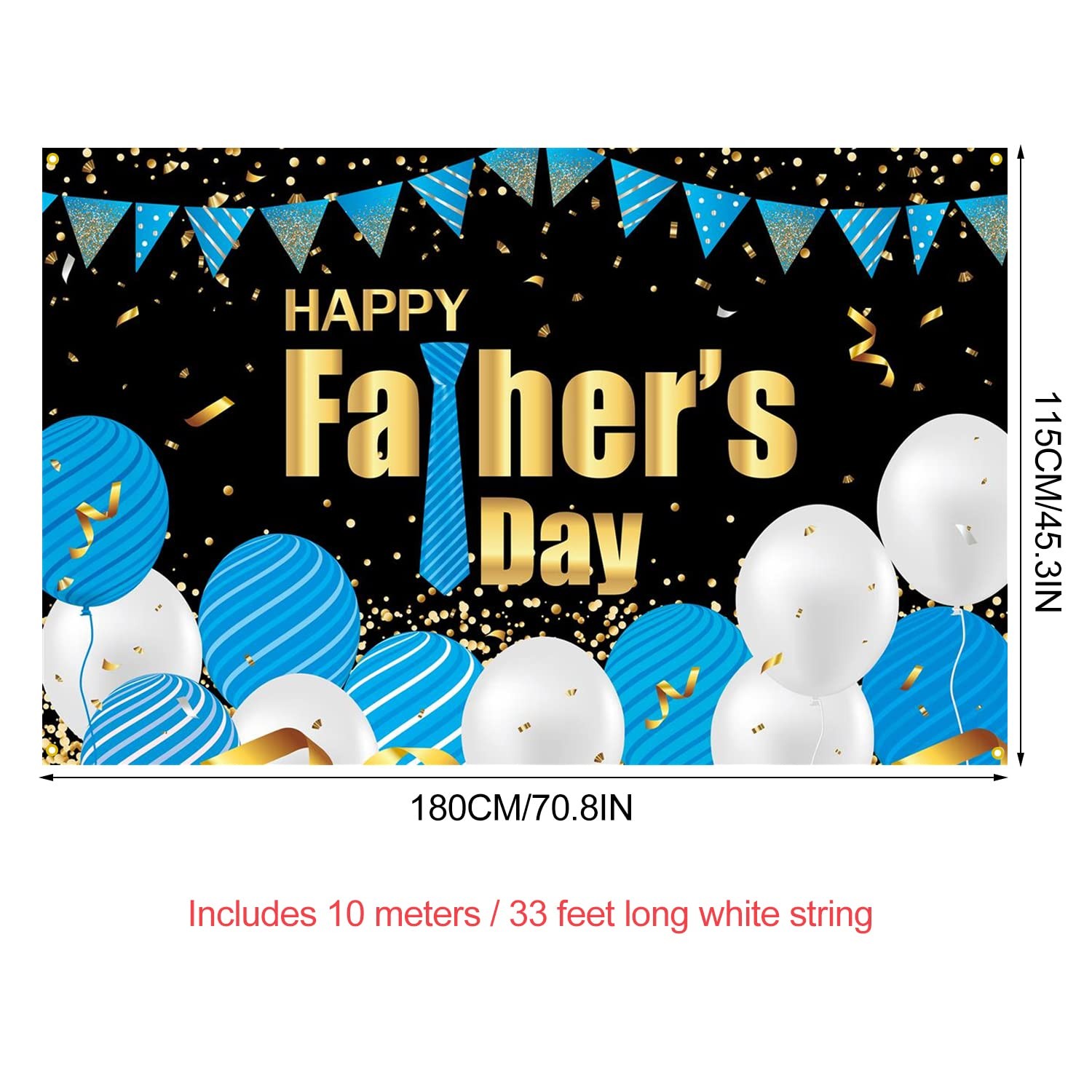 Backdrop Banner for Fathers Day Background Banner with Balloons Fathers Day Pa..