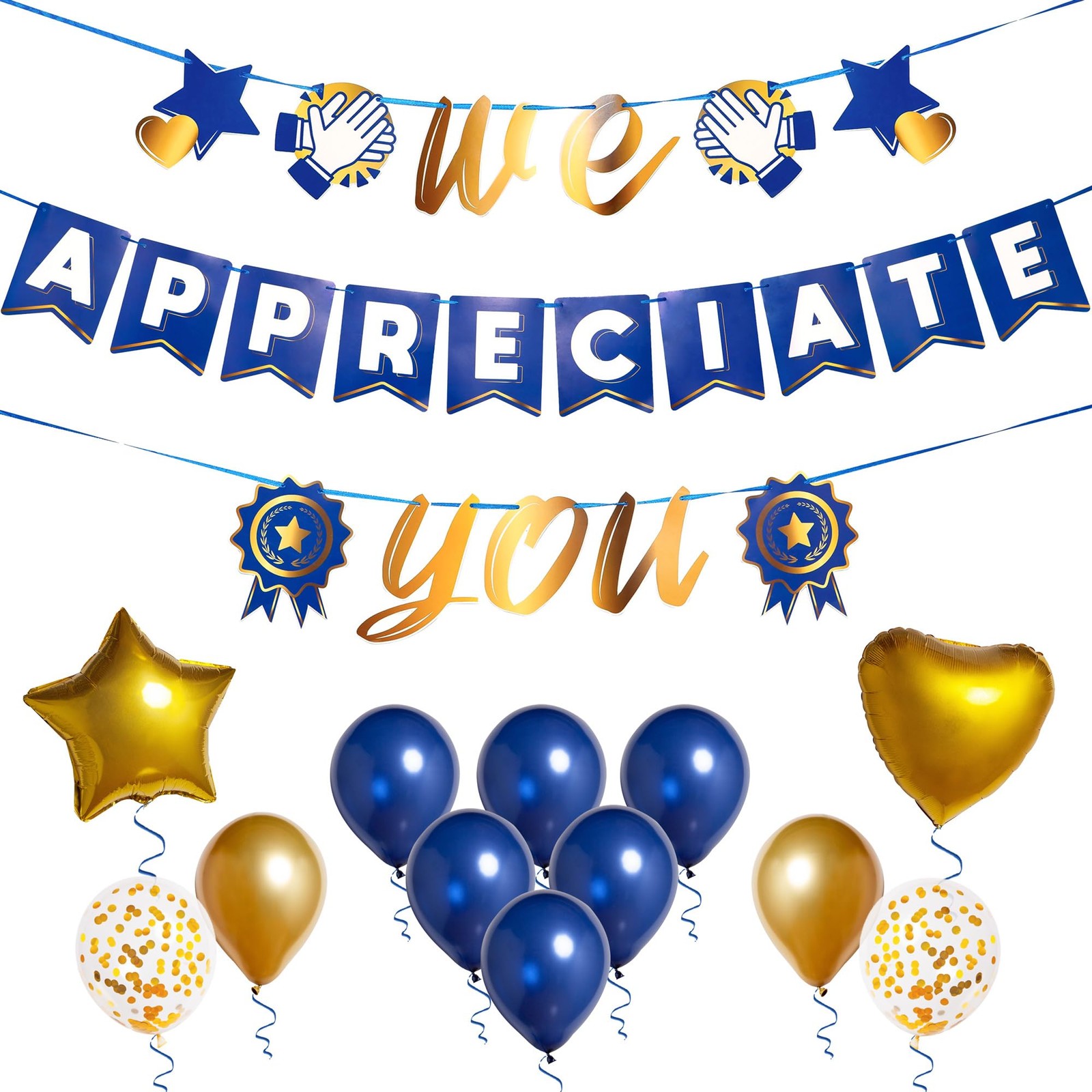 Pirese We Appreciate You Banner Decorations, Employee Appreciation Decoration…