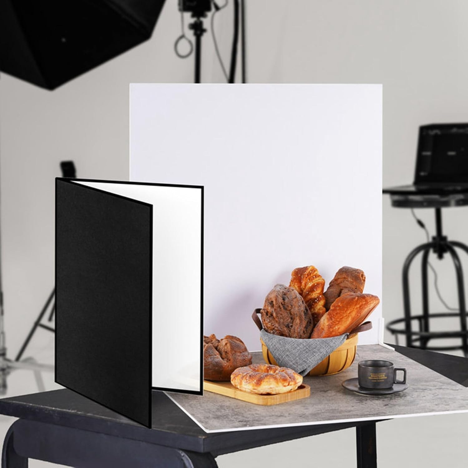 Meking Photography Backdrop & Reflector Board Set, 2 * 24” x 24” & 2 * 16” x 23”