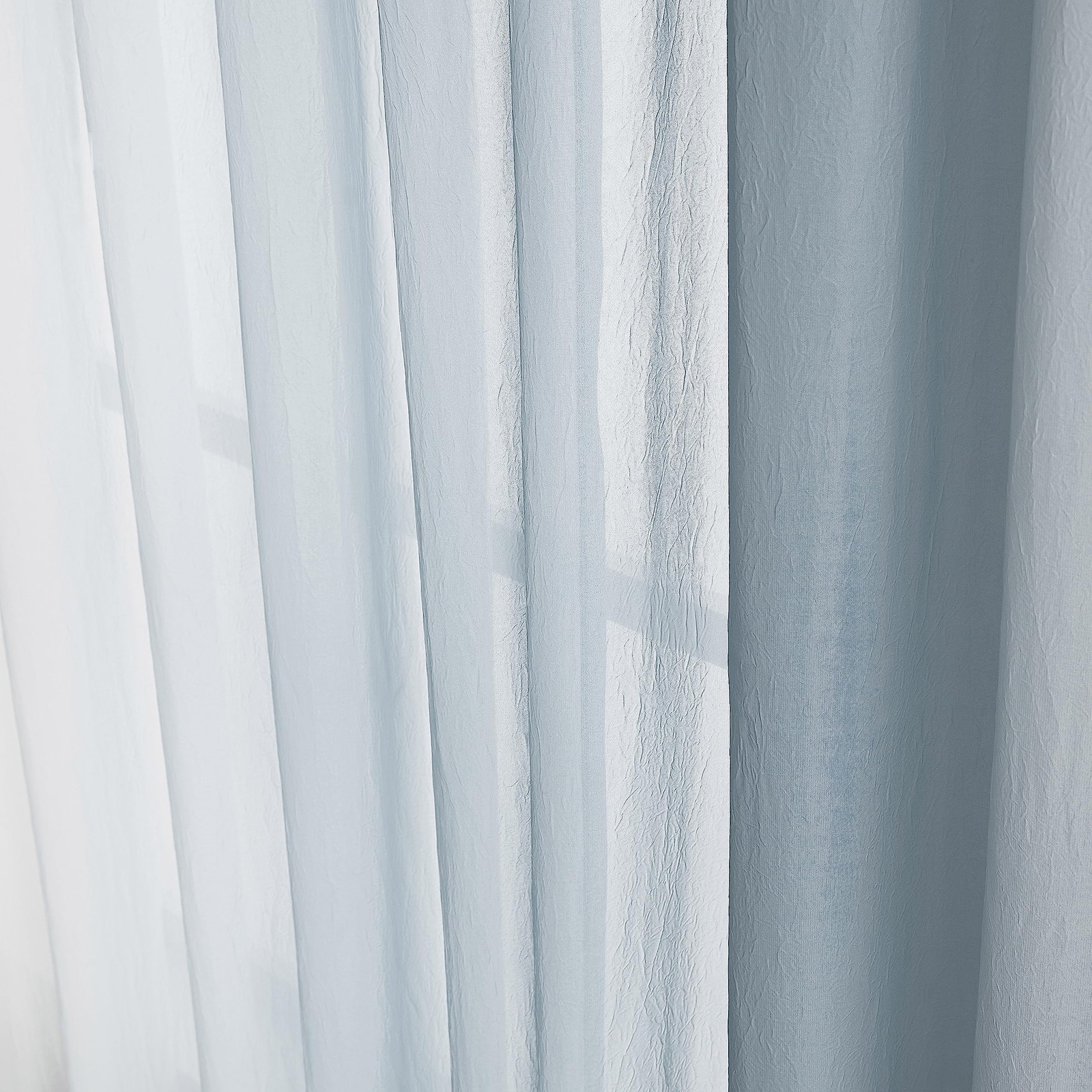 1 Piece Ombre Chiffon Sheer Window Scarf Valance Curtain 18ft for Living Room…