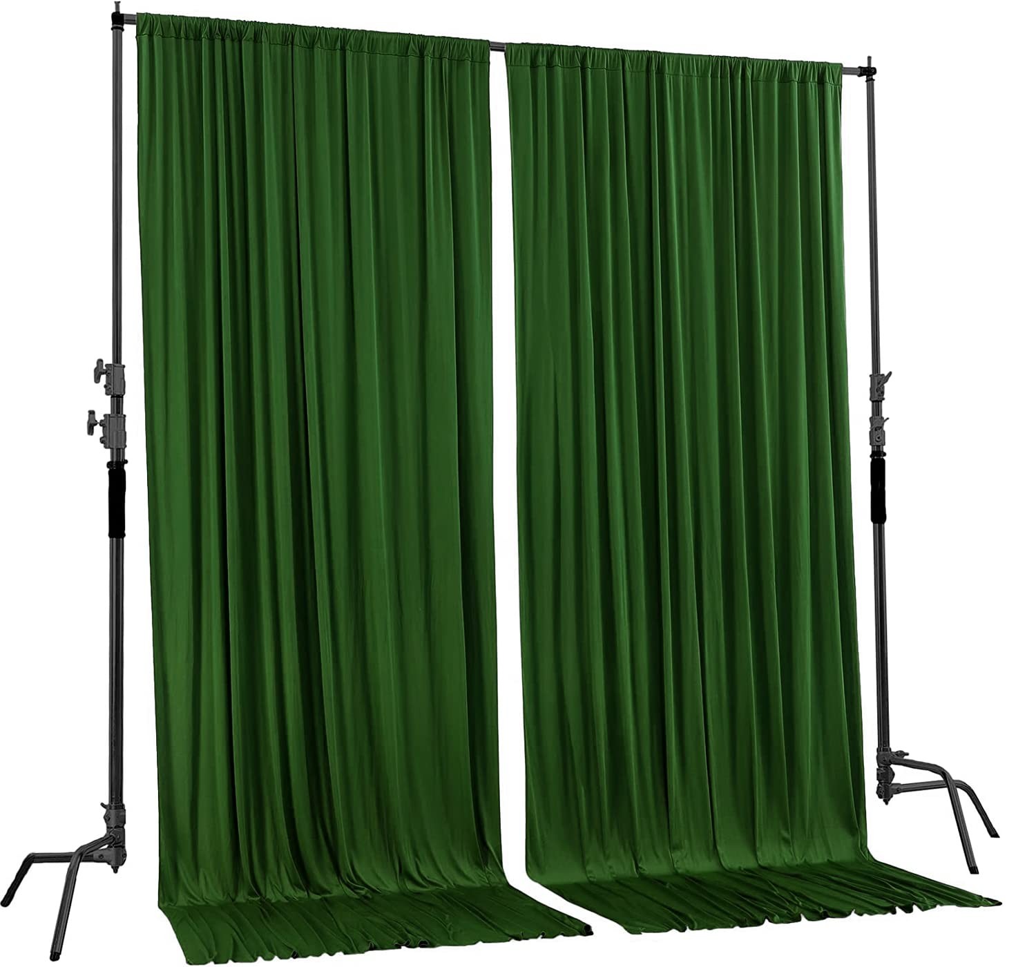 AK TRADING CO. 10 feet x 10 feet Valley Green Polyester Backdrop Drapes Curta…