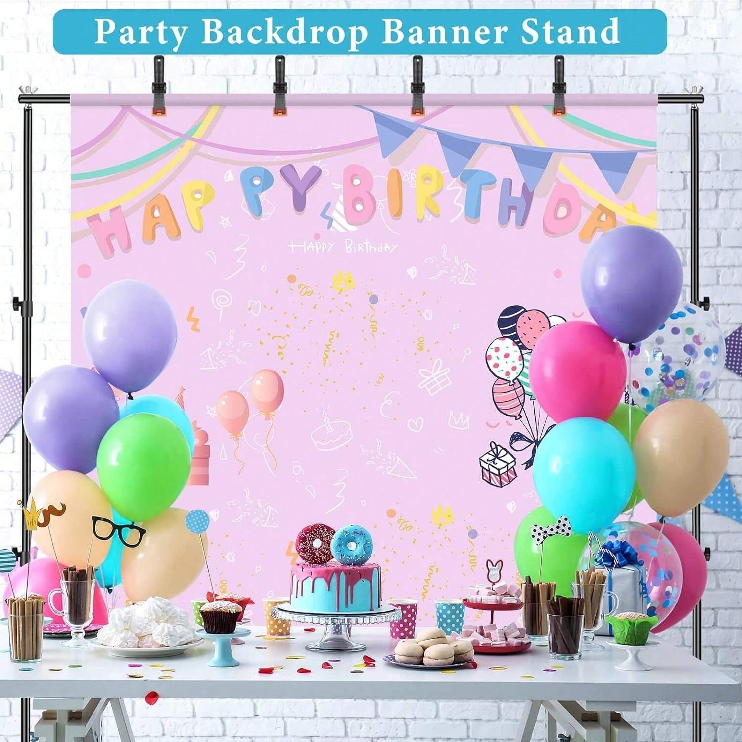 Professional 10x7ft Adjustable Photo Backdrop Stand Metal Balloon Arch Support K