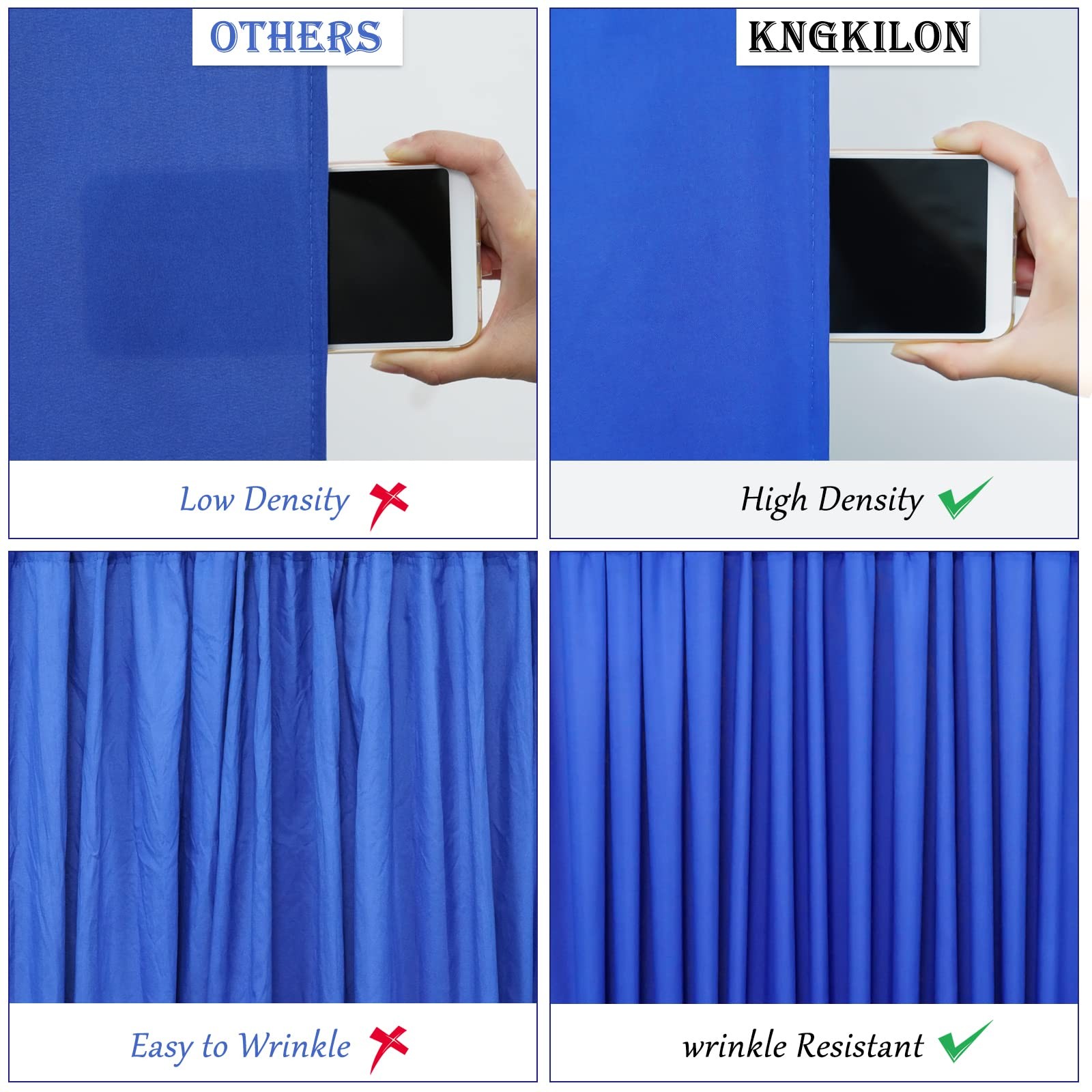 10x10FT Royal Blue Backdrop Curtains for Parties – Blue Party Backdrops for B…