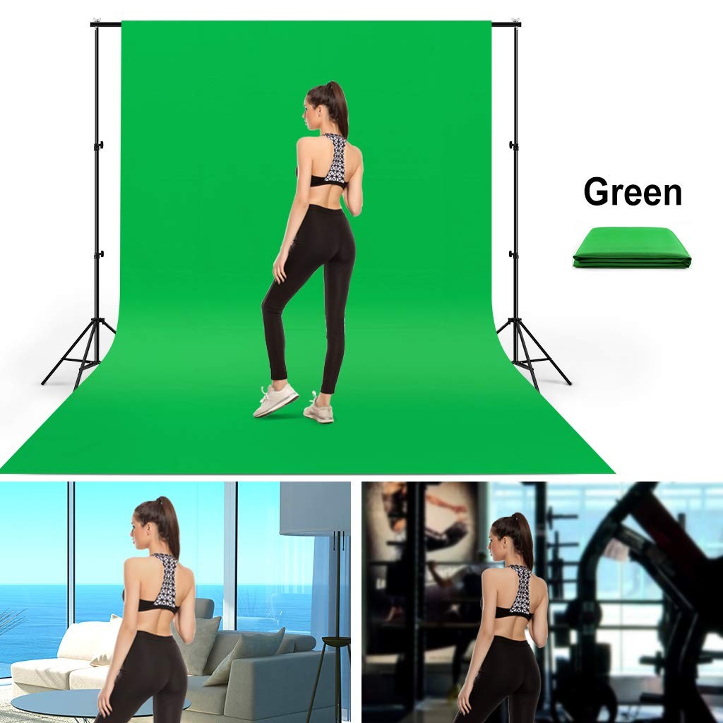 10X20ft Large Green Screen Backdrop for Photography Two Rod Pocket Chromakey …
