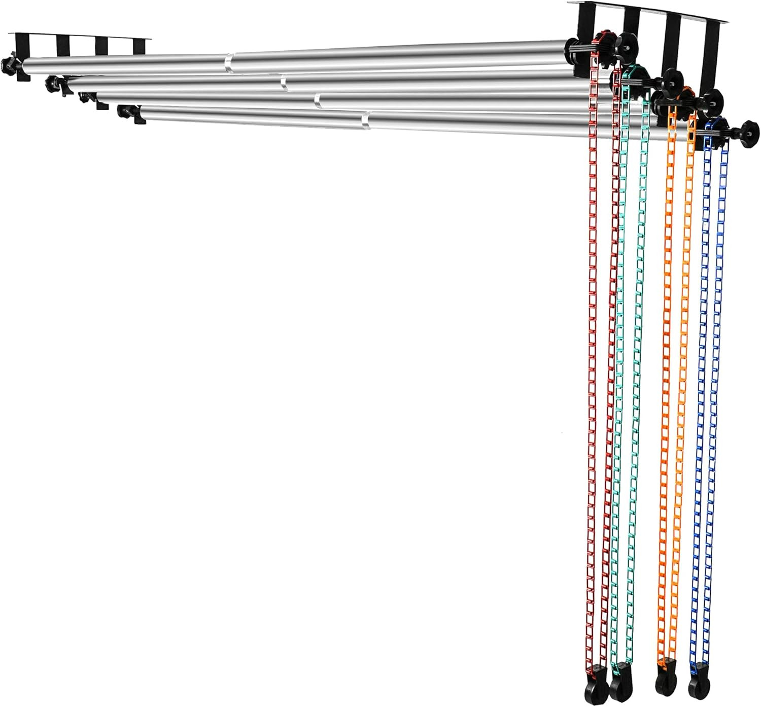 Photography Backdrop 4 Roller Support System, 118 Inch Stainless Steel Crossbars
