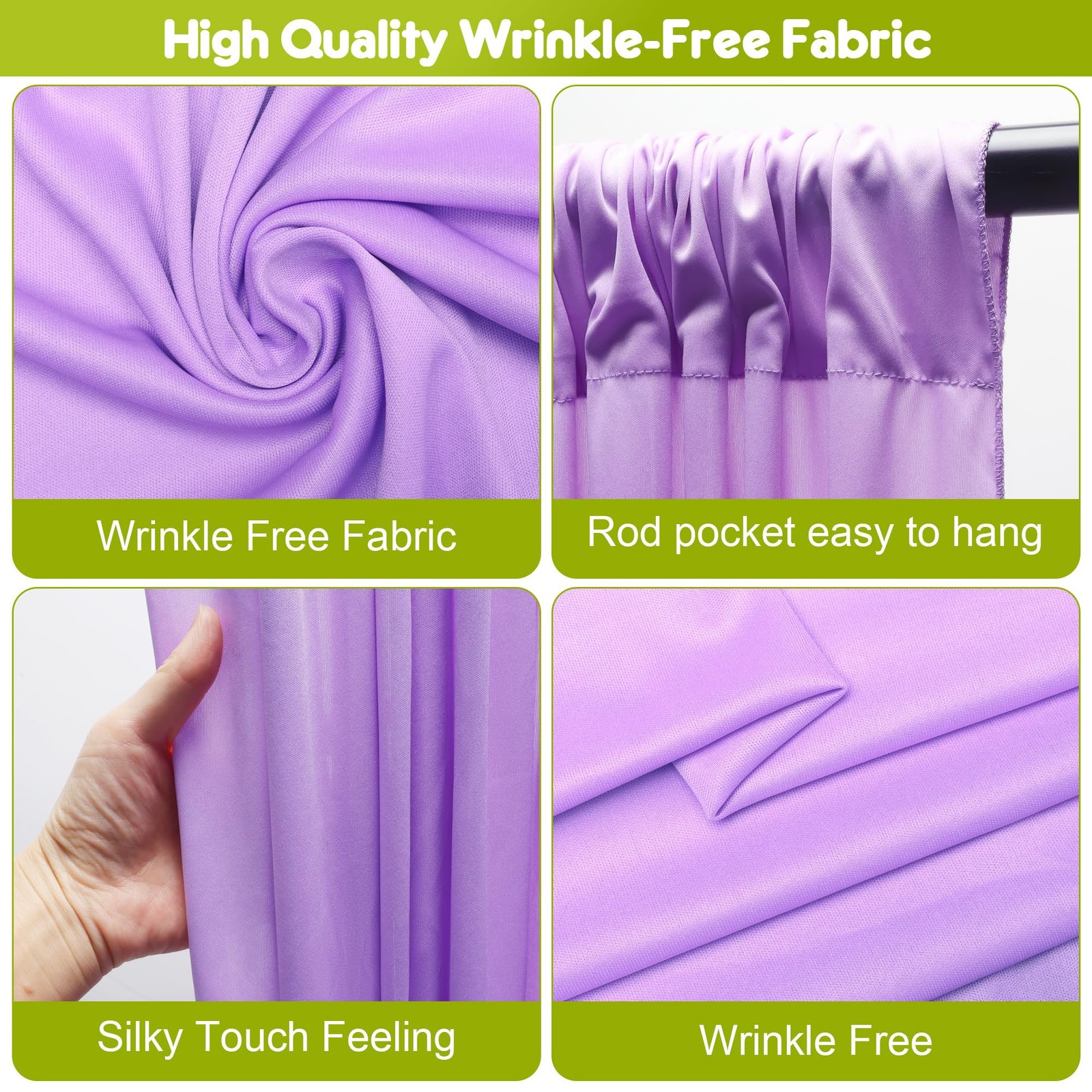 Lavender Purple Backdrop Curtain for Parties 10x8FT Photo Backdrop Drapes for…
