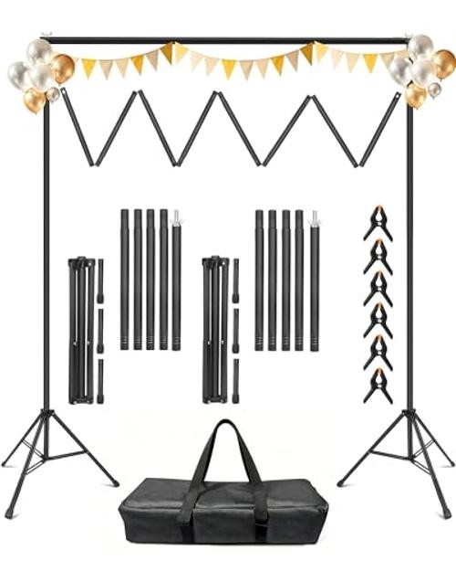 Backdrop Stand 10 x 8 Ft (WxH), Adjustable Photography Background Stand 10x8FT