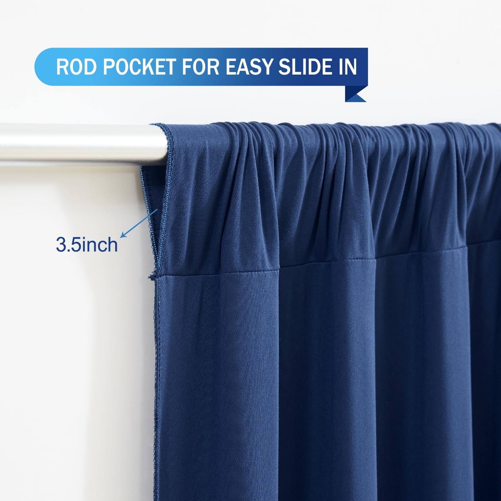 Navy Blue Backdrop Curtains–Free Navy Blue Curtains Polyester Photography Dr…