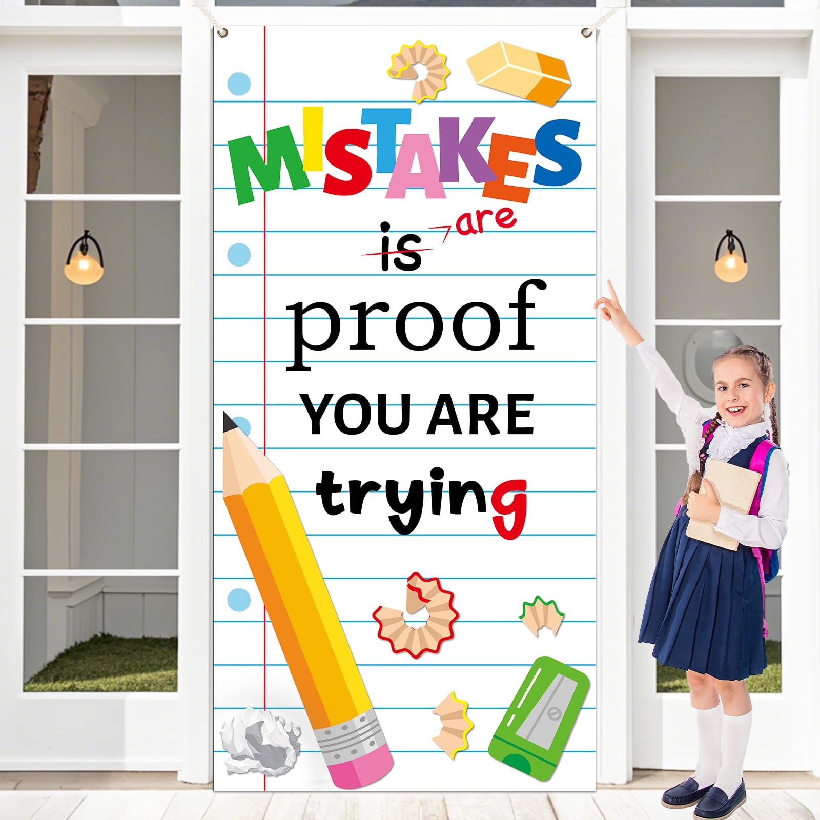 Classroom Door Cover Decoration Set Back to School Doors Cover Banner Classro…