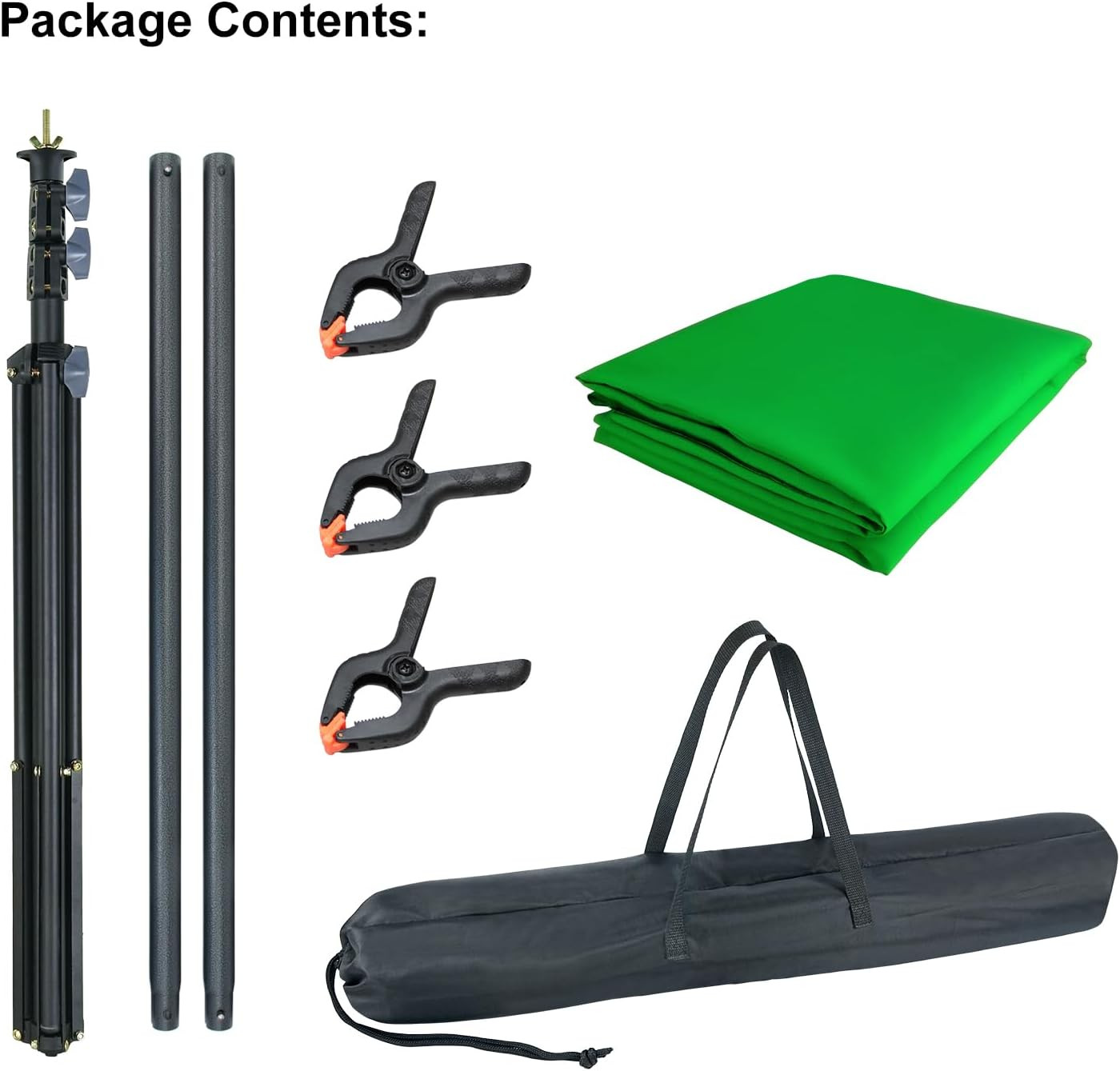 store Green Screen Backdrop Kit 5X6.7Ft, Portable Green Screen Stand with T-Shap
