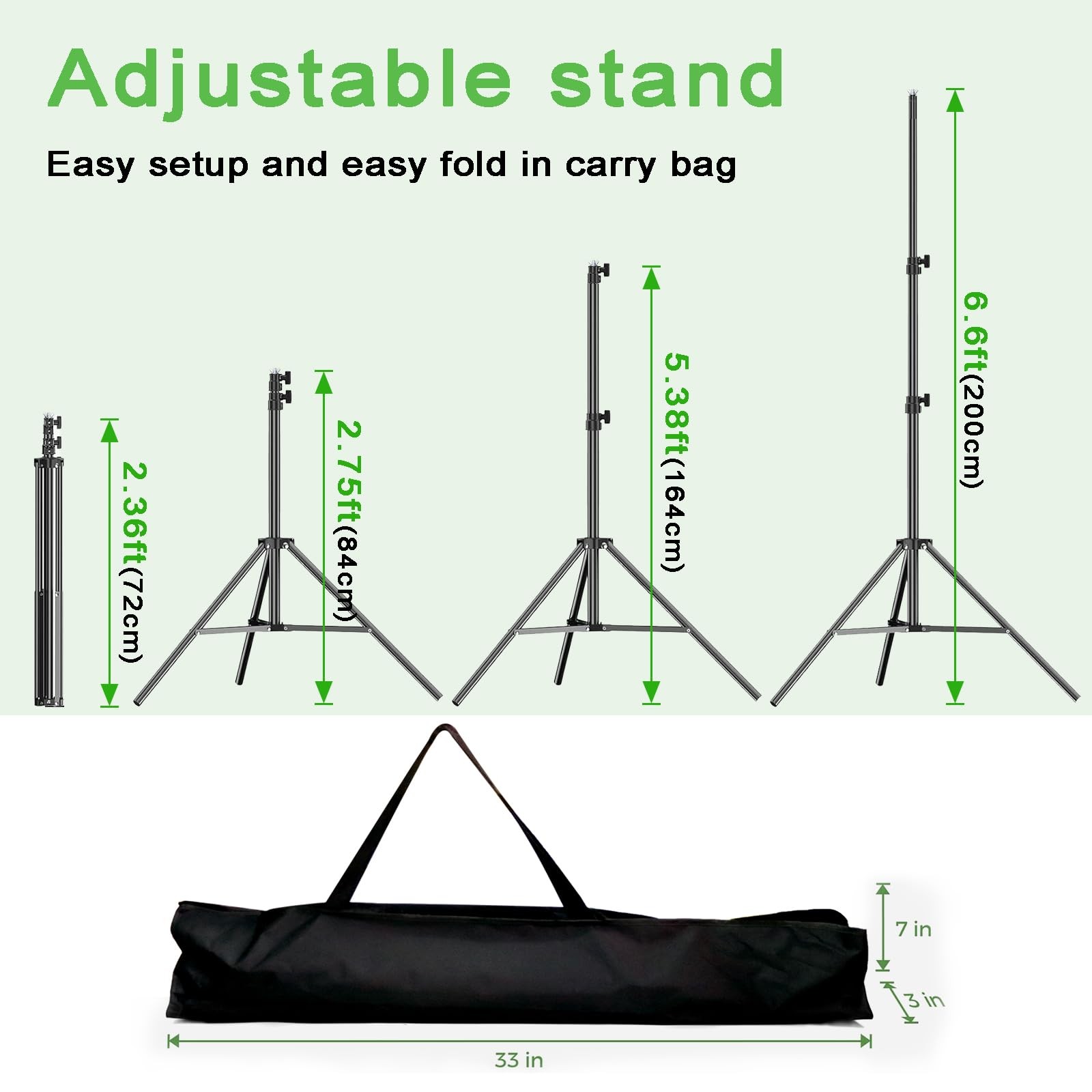Green Screen Backdrop Kit 10×6.6ft with Tripod Stand, Chroma Key Background S…