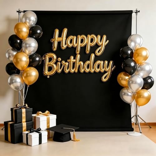 10 x 7 FT Backdrop Background for Photography, High Density 7 X 10 FT Black