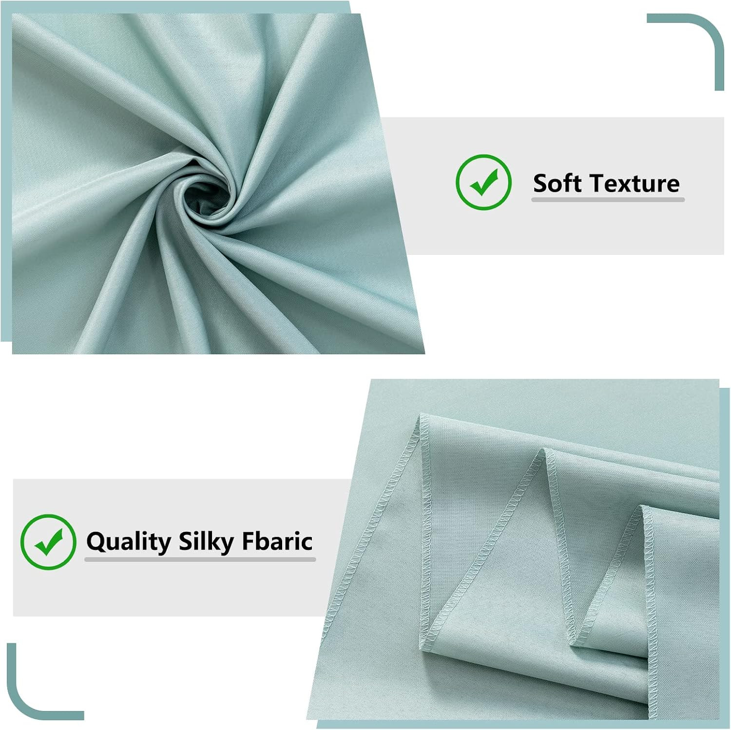 MYSKY HOME Light Green Backdrop Curtains for Parties, Weddings, Stage & Photogra