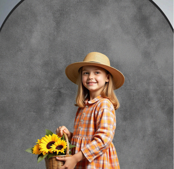 Collapsible Pop-Up Photo Backdrop Grey/Teal 5×6.5ft for Video & Broadcast