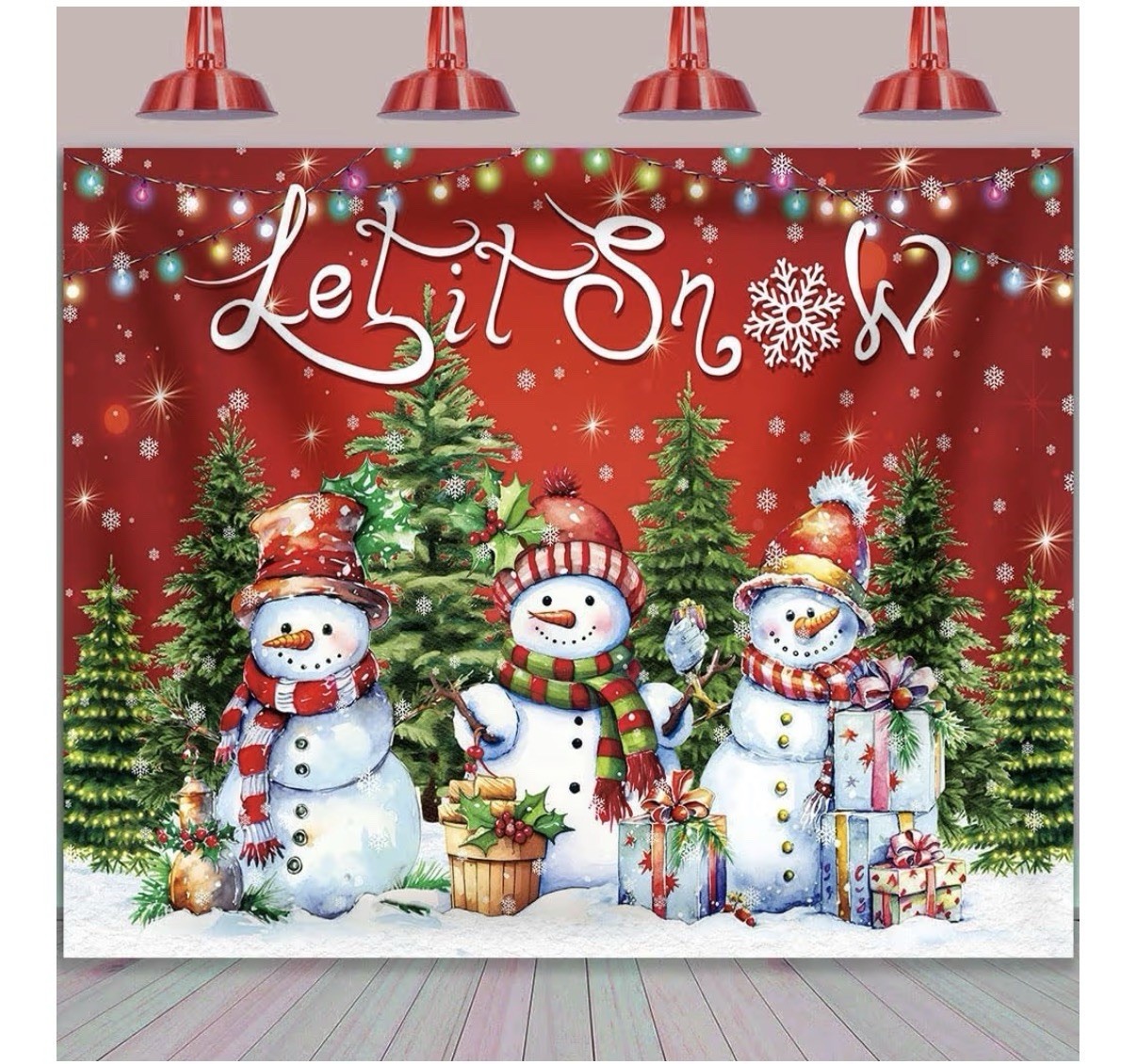 8x6ft Snowflake Christmas Backdrop for Winter New Year Eve Photography Family…