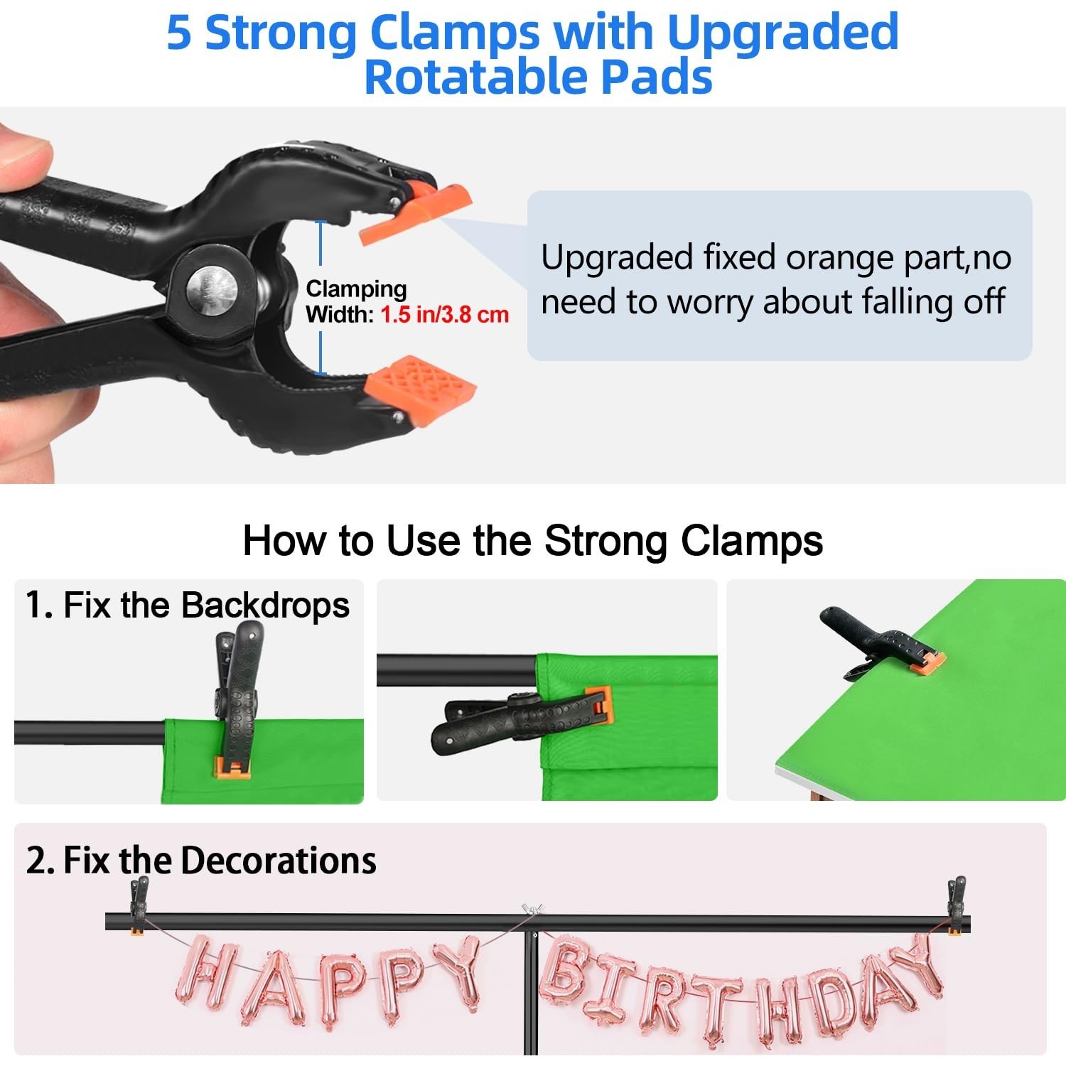 7x5ft Green Screen & 6.5x5ft Blue Backdrop Kit with Stand for Streaming & Photog