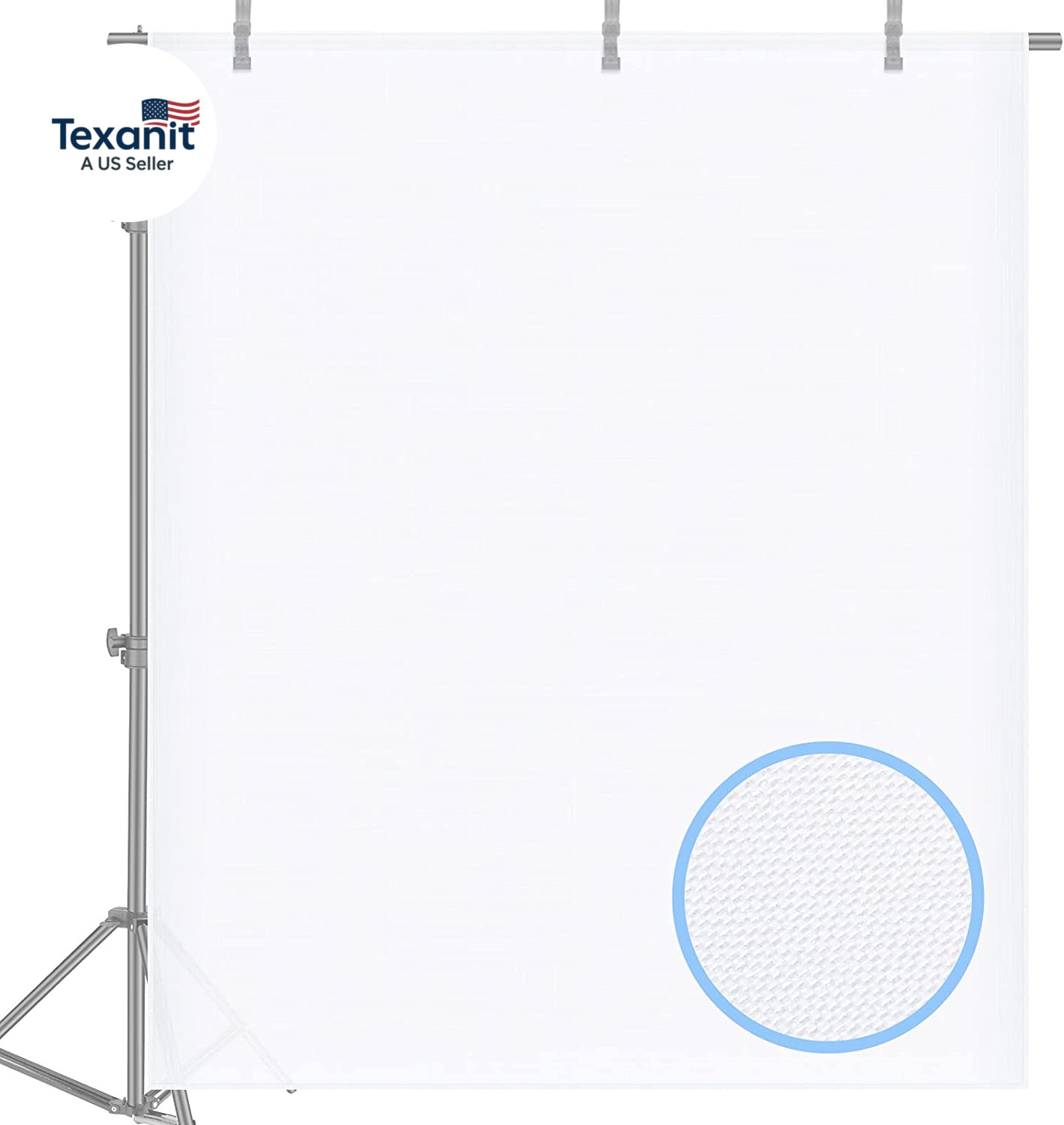 2 Yard X 60 Inch/1.8M X 1.5M Polyester White Seamless Diffusion Fabric for Photo