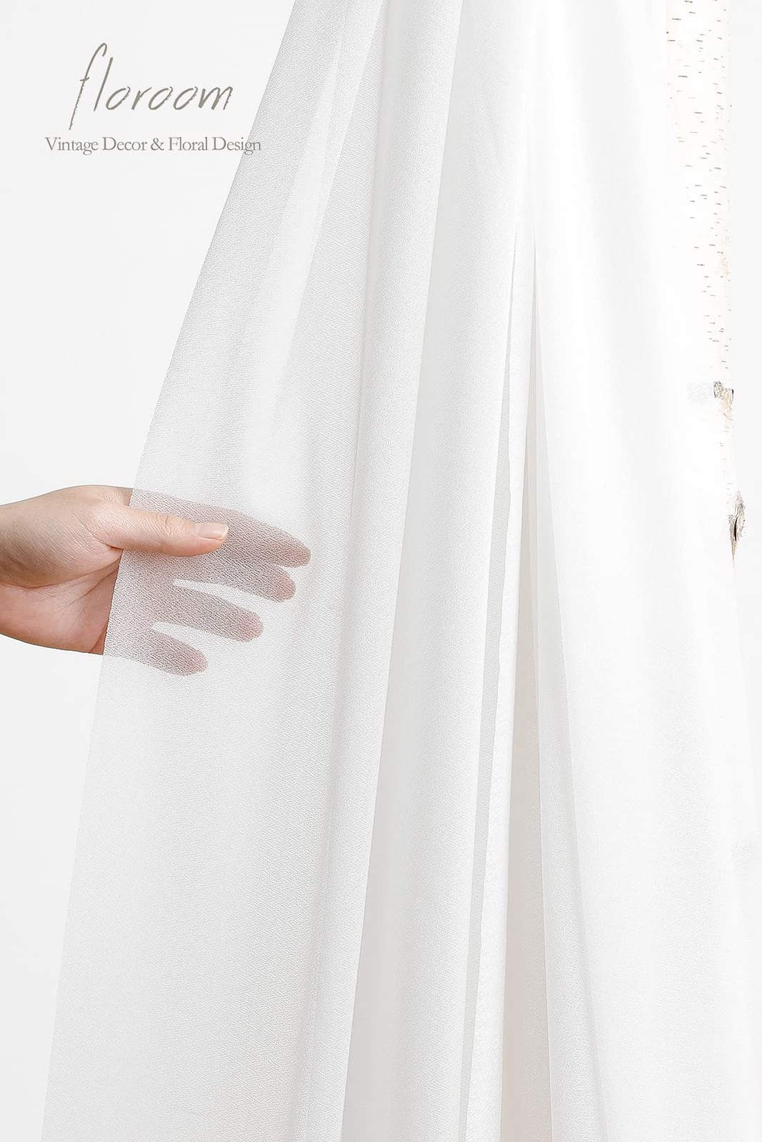 Wedding Arch Draping Fabric 2 Panels 20Ft White Chiffon Fabric Drapes Arbor D…