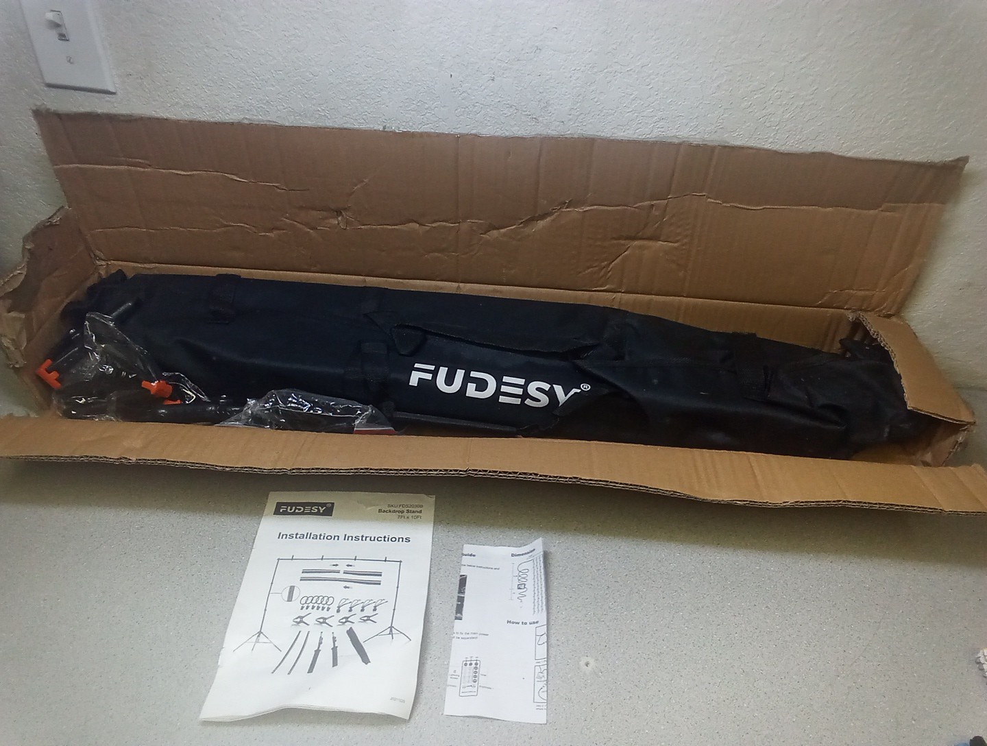 FUDESY FDS2030B Backdrop Stand 7x10ft Adjustable Photography Background Support