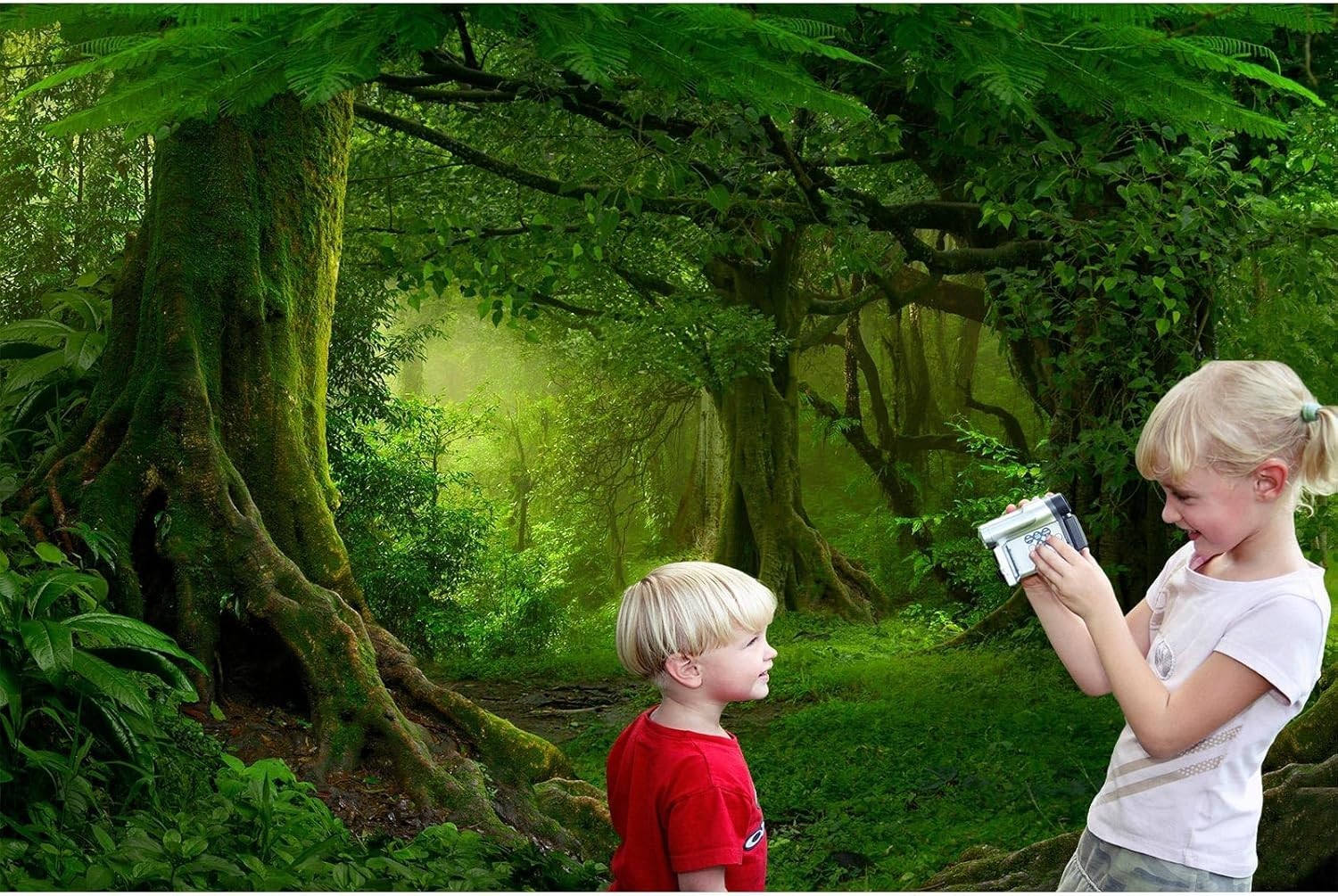 Stunning Jungle Forest Vinyl Backdrop 7x5ft – Ideal for Enchanting Photography