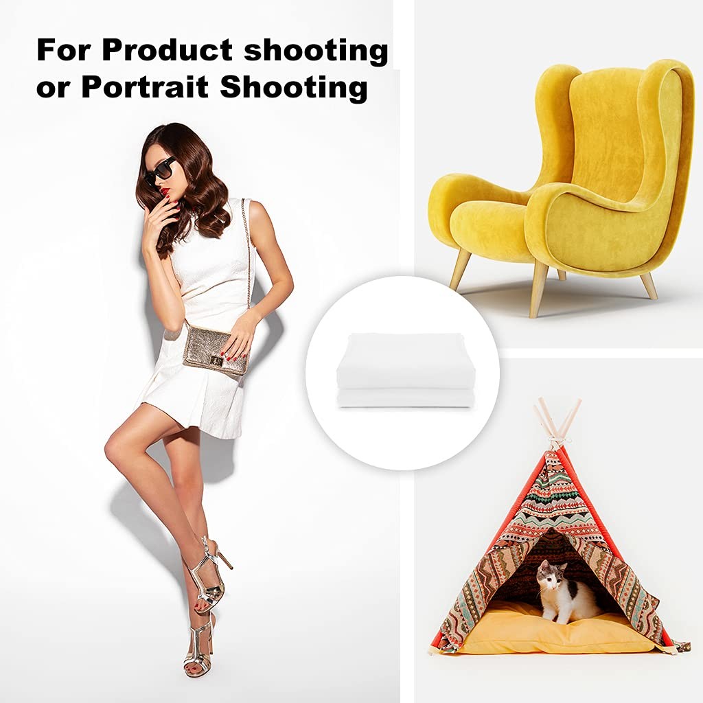 10x12ft White Backdrop Photography Photo Shooting Background with Matt Surfac…