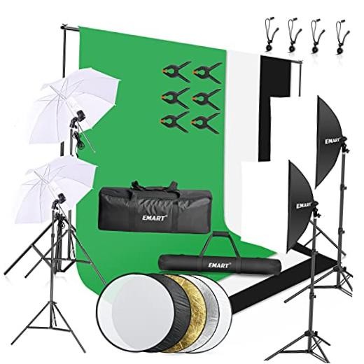 8.5×10 ft Backdrop Support System – Photography Video Studio Lighting Kit