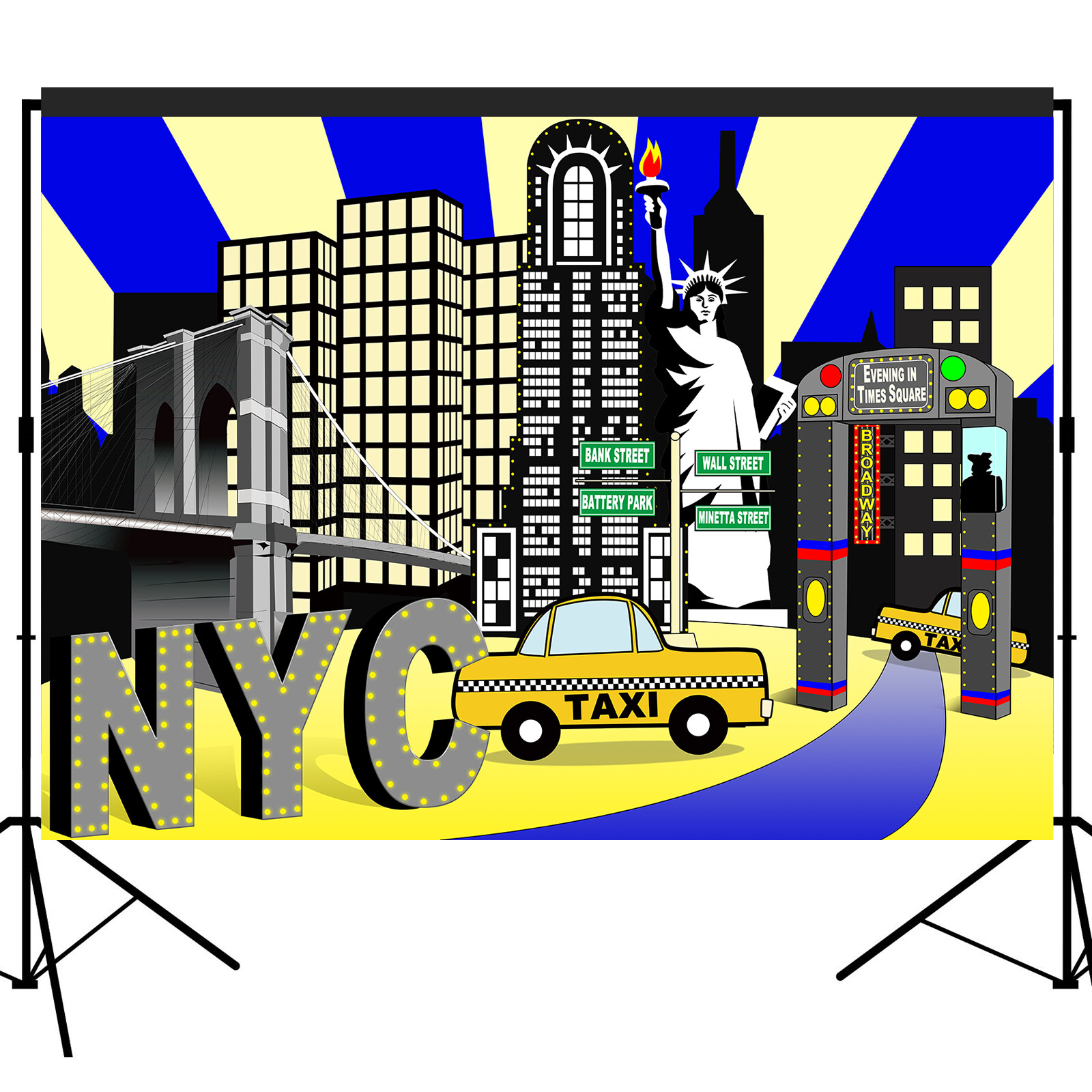 New York Times Square Party Backdrop Photography Background 7x5feet