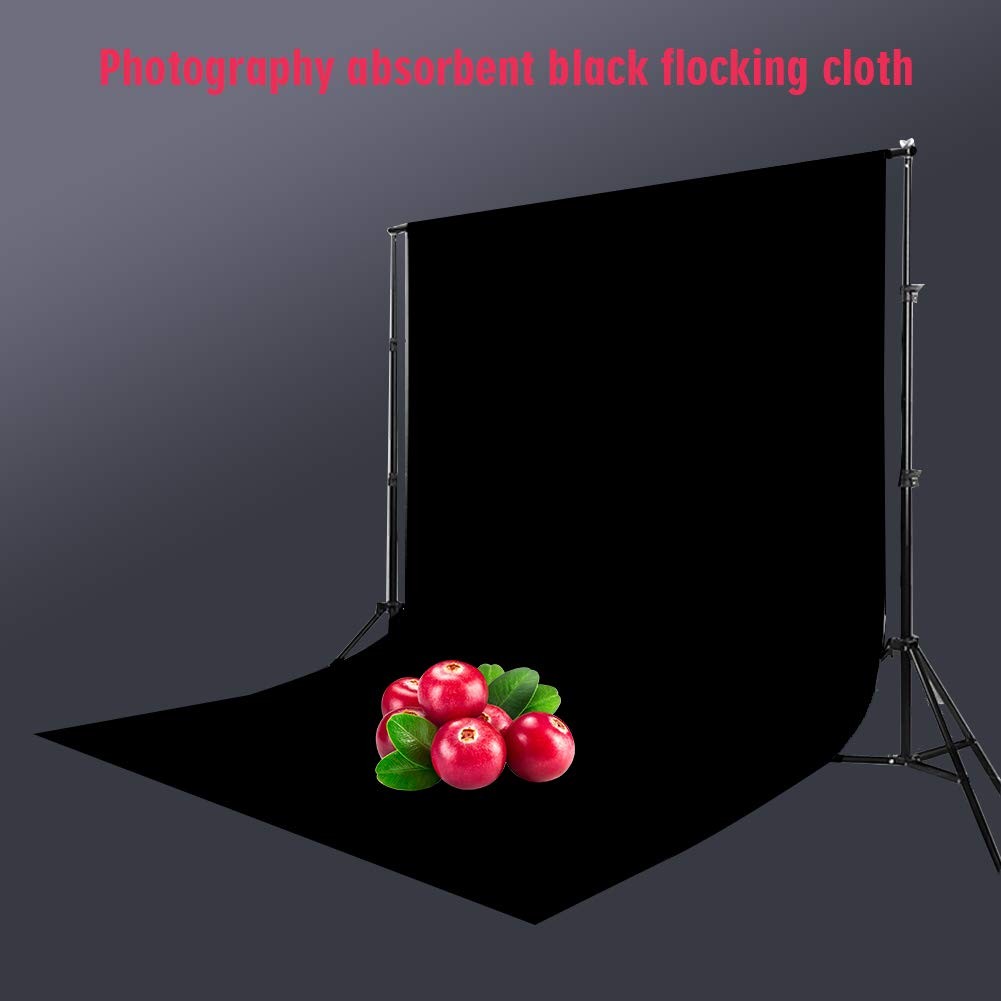 Black Velvet Photography Backdrop,Light Absorbing Non Reflective Solid Profes…