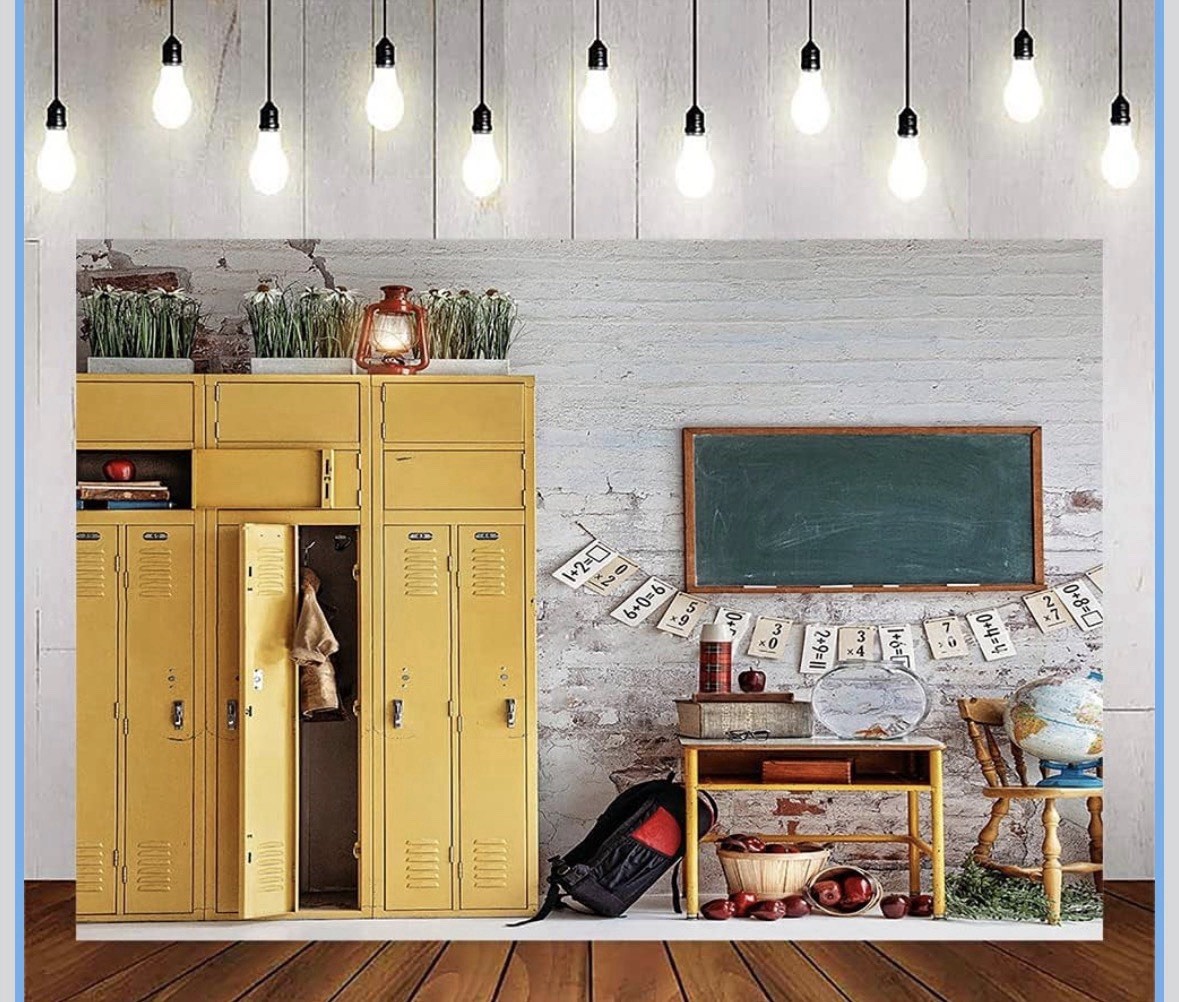 Back to School Photography Background 6x4ft Classroom Blackboard Backdrop