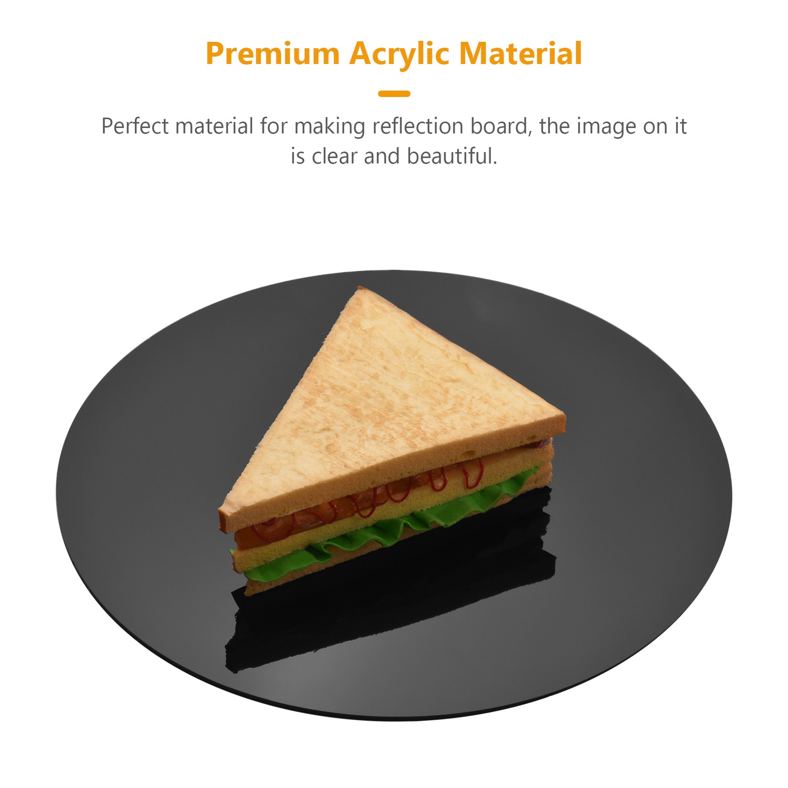 2PCS 30X30cm Round Acrylic Sheet Reflection Board Photography Background Boards