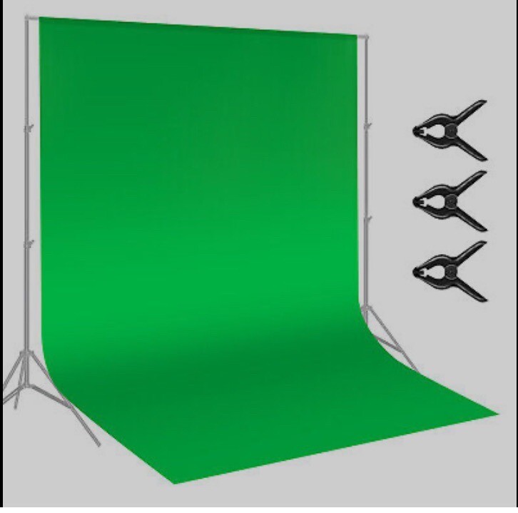 Neewer 10’x 8.5’ Adjustable Back Drop Stand w/ 4 Clips & 3 – 6’ X 9’ Back Drops