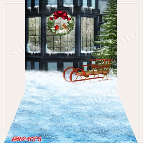 10’x20’CP Christmas Season Scenic Microfiber Fabric background backdrop SV171