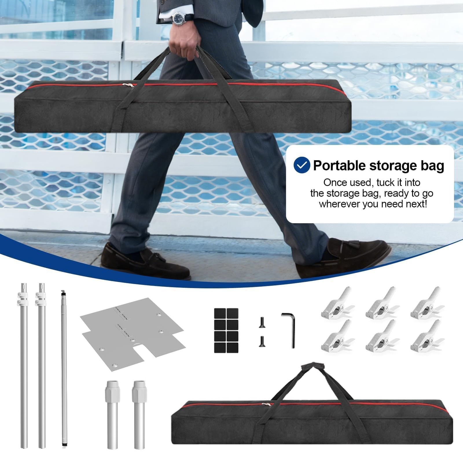 Backdrop Stand Heavy Duty, 10x10Ft Adjustable Pipe and Drape Backdrop Stand K…
