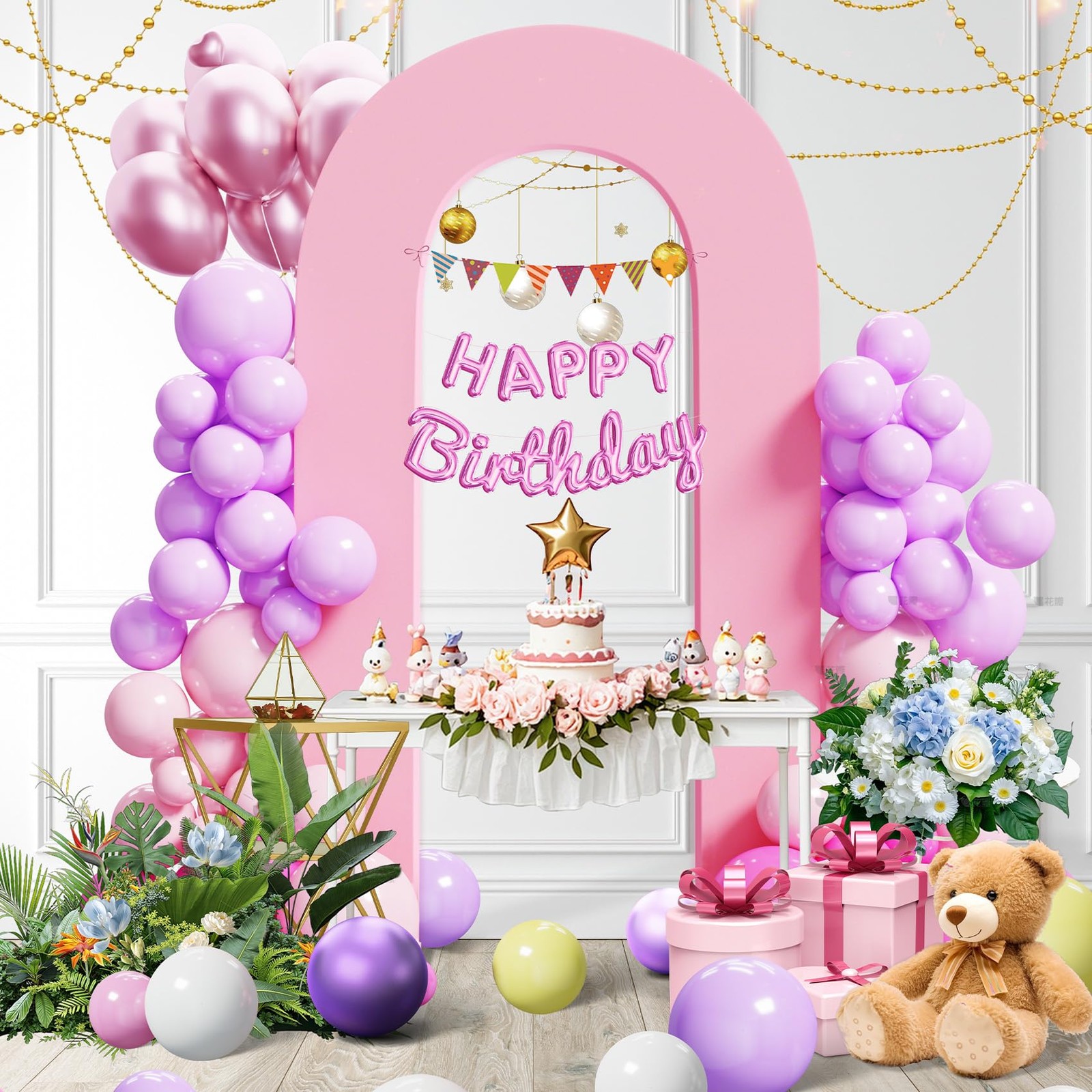 7.2FT Spandex Open Arch Backdrop Cover，U-Shaped 2-Sided Backdrop Cover，Round …