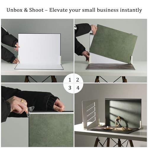 Food Photography Backdrops with Shadow Boards, 10Pcs Double-Sided Photo