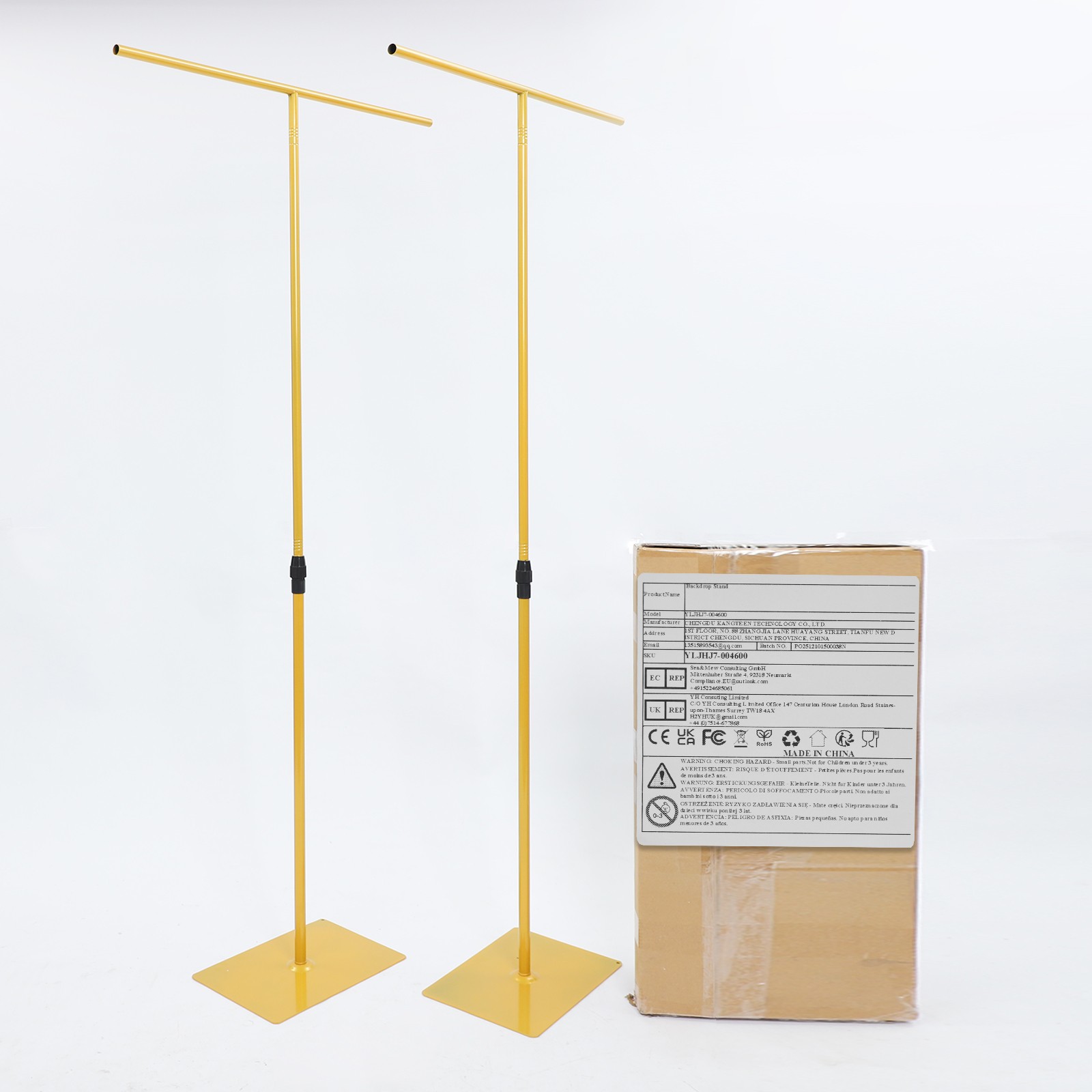 Backdrop Stands For Wedding 2 PCS Adjustable Height Backdrop Stands 80-240cm