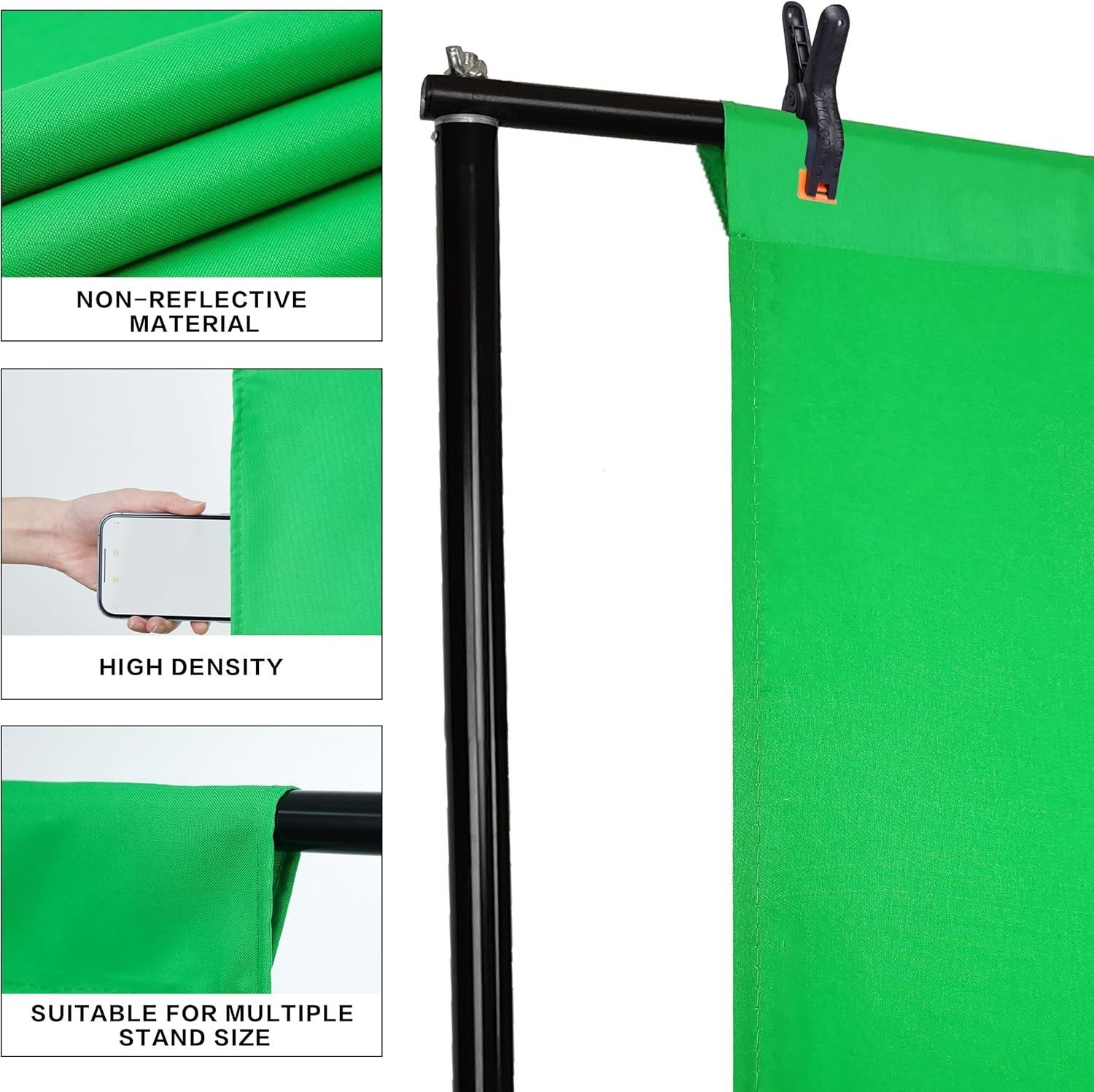 Lightweight 5x7FT Green Photography Backdrop – Easy Setup for All Occasions