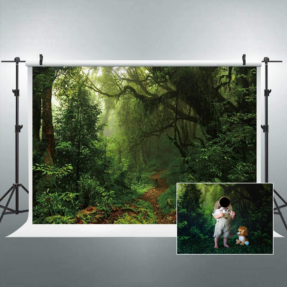 Jungle Forest Backdrop Green Nature Trees Photography Background Studio Props