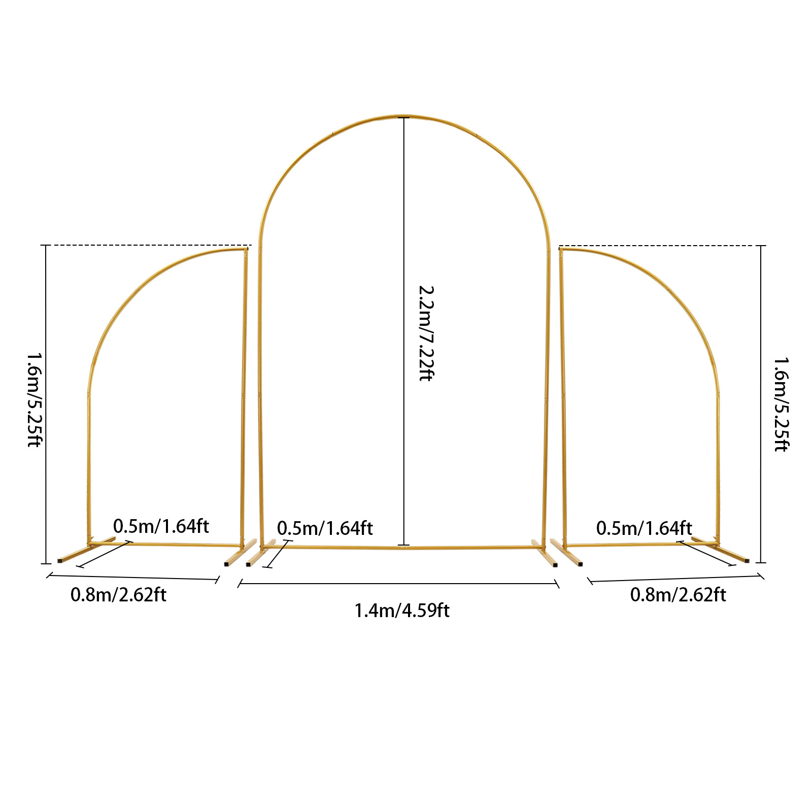 Metal Wedding Stand Backdrop Rack DIY Party Arch Flower Holder with Fabric Cover