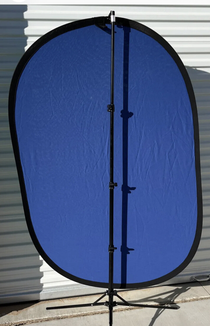 7.3 x 5Ft Dual Side Photo Backdrop With Collapsible Tripod Stand & Storage Bag