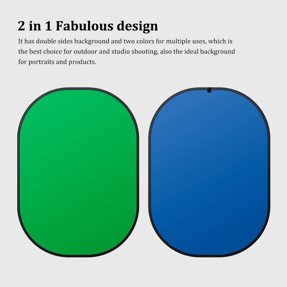 Photography Backdrop, 4 in 1 Collapsible Reversible Background Panel 5×6