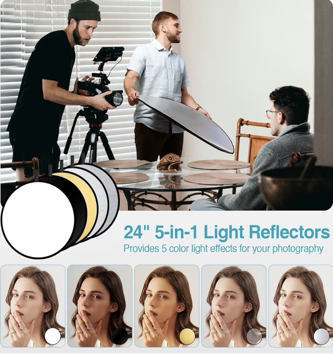 EMART 8.5 x 10 ft Backdrop Support System, Professional Photography Lighting Kit