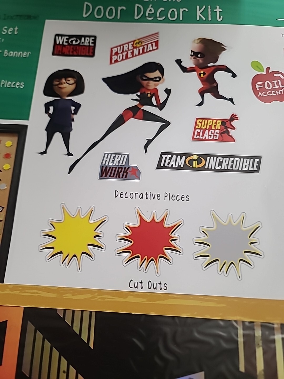 Eureka Disney Pixar The Incredibles Classroom Decoration Door Poster Kit, 33p…