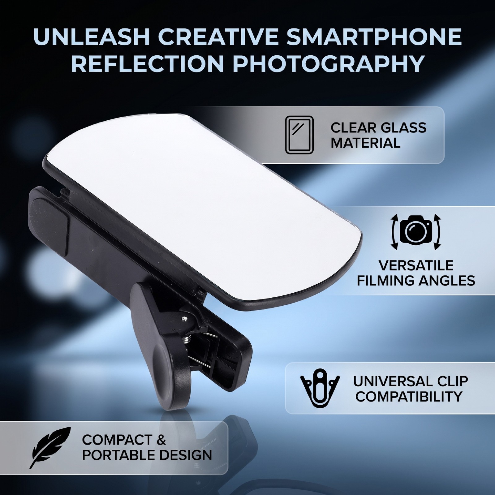 Universal Glass Phone Reflection Mirror For Creative Photography ZKQB