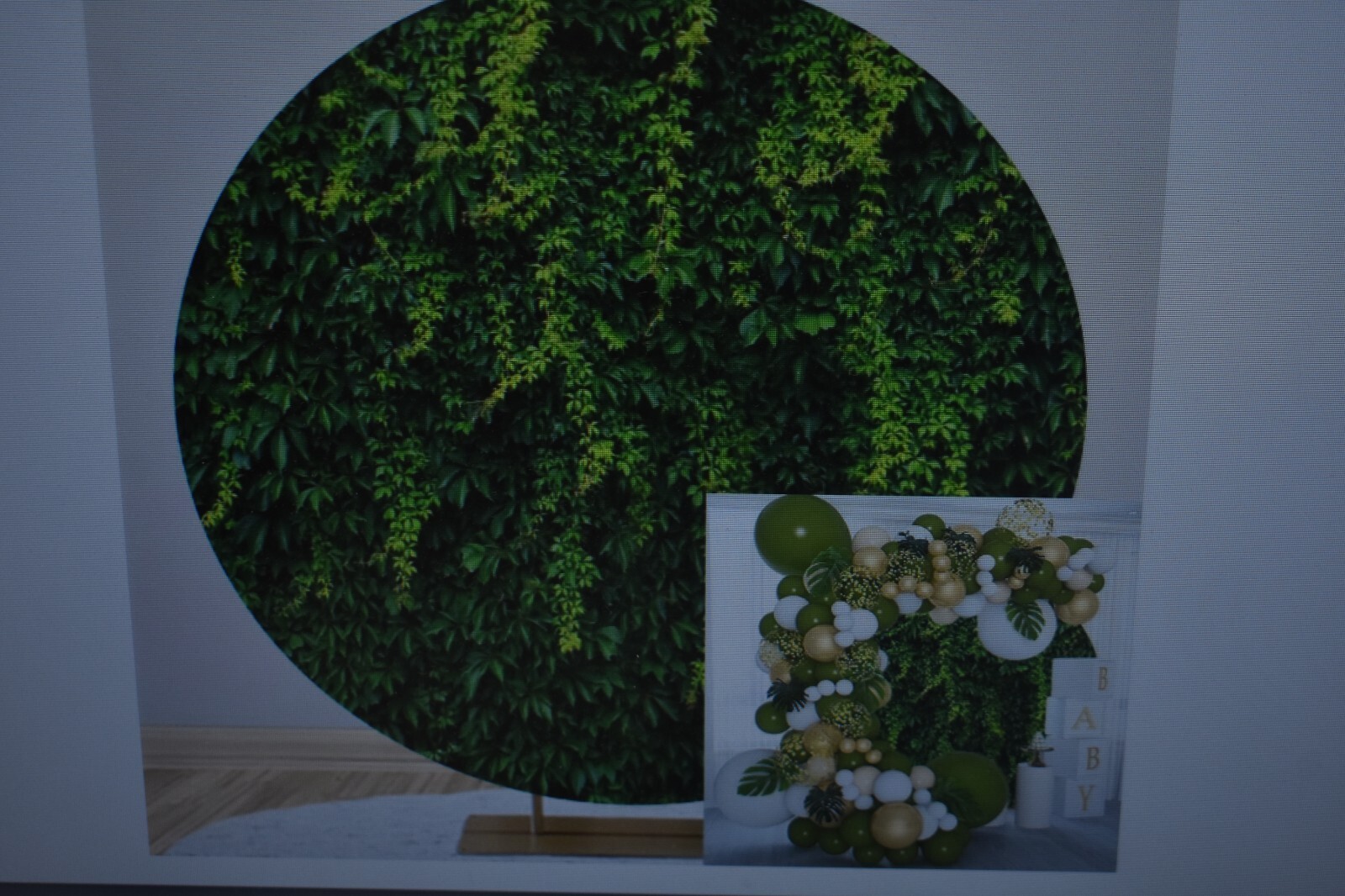 Dashan Green Leaves Photography Backdrop Nature Grass 6.5′ x 6.5′ Photo